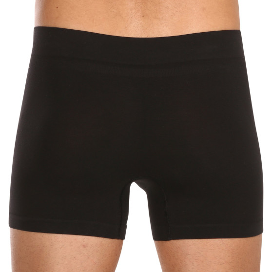 Boxers para hombre Nedeto bambú sin costuras negro (NDTB001S)