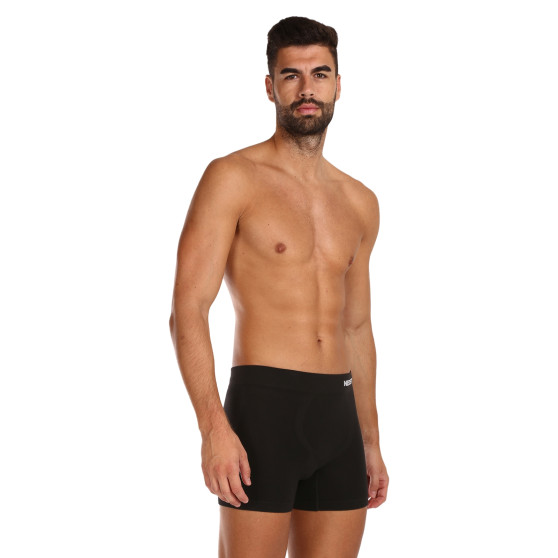 Boxers para hombre Nedeto bambú sin costuras negro (NDTB001S)