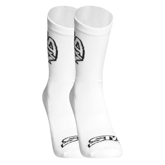 Calcetines Styx altos blancos con logotipo negro (HV1061)