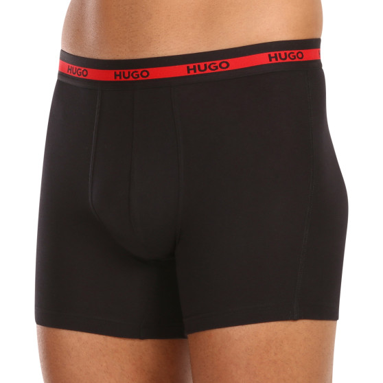 3PACK Boxers para hombre HUGO negro (50496713 002)