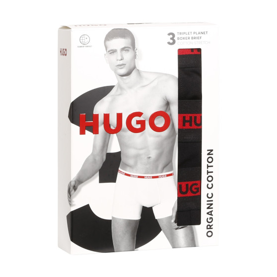 3PACK Boxers para hombre HUGO negro (50496713 002)