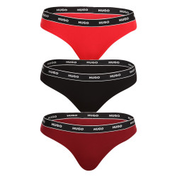 3PACK tanga de mujer HUGO multicolor (50480150 982)