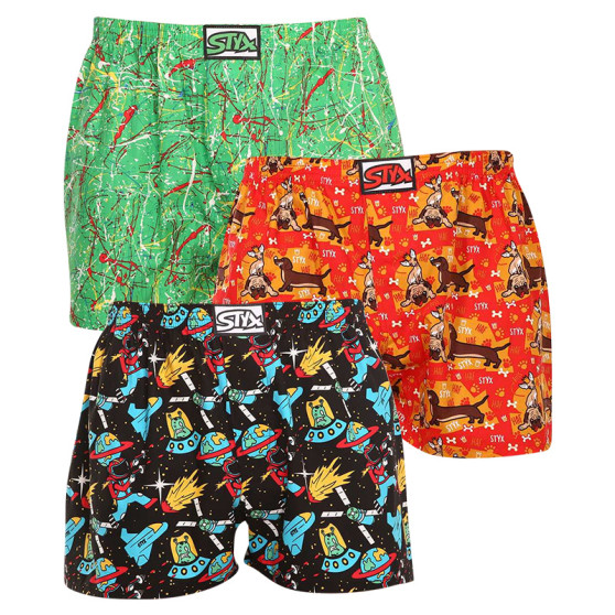 3PACK short hombre Styx art classic goma multicolor (3A13314)