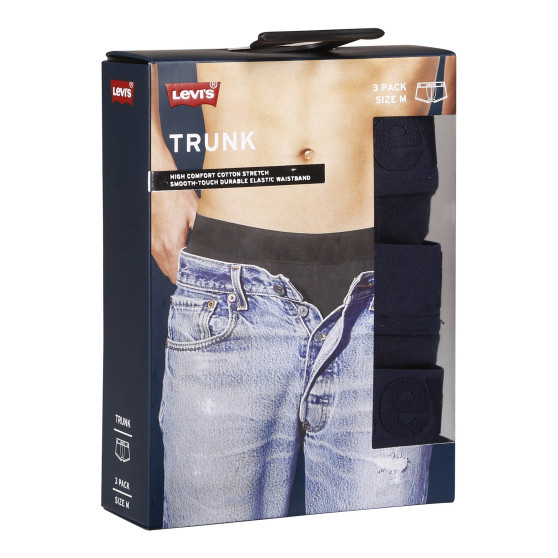 3PACK Boxers para hombre Levis azul oscuro (905042001 002)