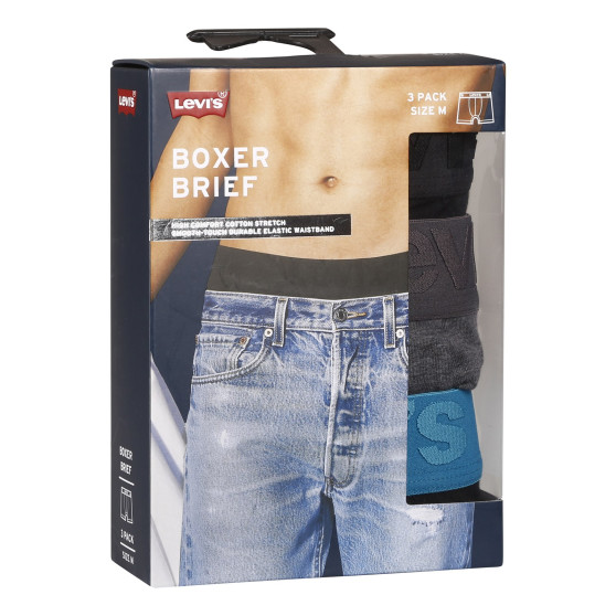 3PACK Boxers para hombre Levis multicolor (905045001 023)