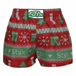 Niños Shorts Styx arte clásico elástico Navidad de punto (J1658)