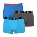 3PACK Boxers para hombre Styx goma deportiva sobredimensionado multicolor (3R10379)