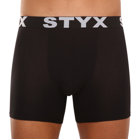 3PACK Boxers para hombre Styx long sport elastic negro (3U960)