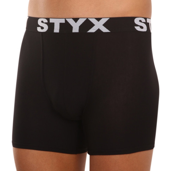 3PACK Boxers para hombre Styx long sport elastic negro (3U960)