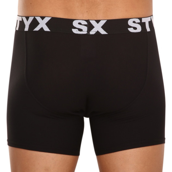 3PACK Boxers para hombre Styx long sport elastic negro (3U960)