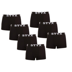 7PACK Boxers para hombre Styx goma deportiva negro (7G960)