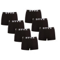 7PACK Boxers para hombre Styx goma deportiva negro (7G960)