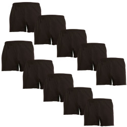 10PACK Calzones de hombre Nedeto negro (10NDTT001)