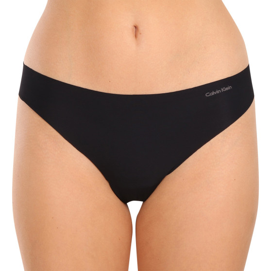 Tanga de mujer Calvin Klein negro sin costuras (D3428E-001)