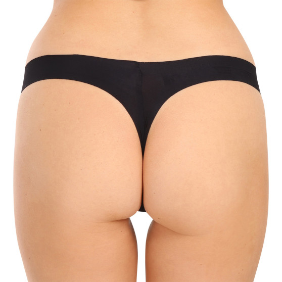 Tanga de mujer Calvin Klein negro sin costuras (D3428E-001)