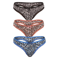 3PACK tanga mujer Fine mujer multicolor (808-A)