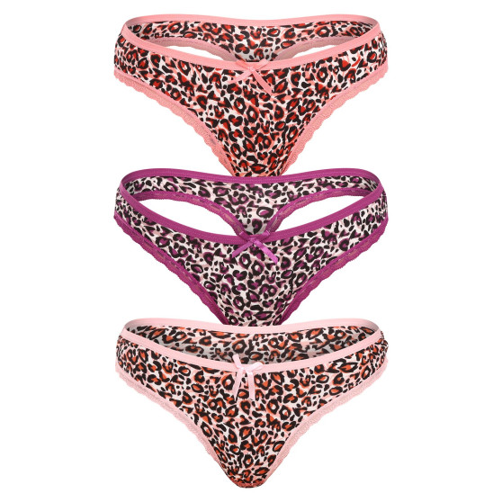 3PACK tanga mujer Fine mujer multicolor (808-B)