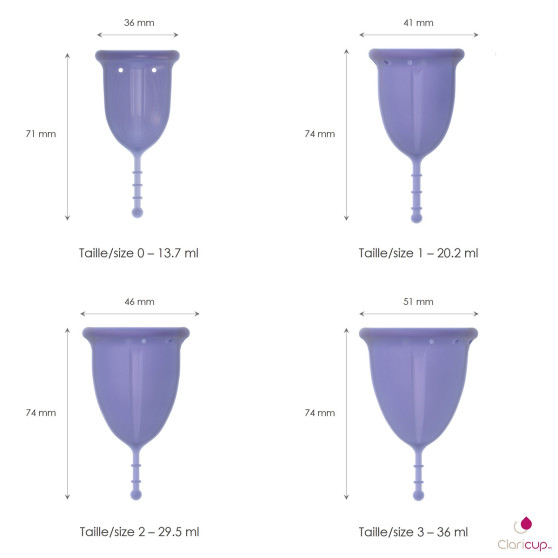 Copa menstrual Claricup Violeta 1 (CLAR06)