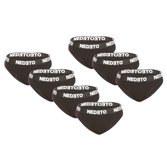 7PACK bragas de mujer Nedeto negro (7NKB001)