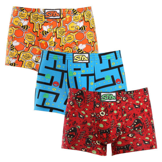 3PACK Boxers para hombre Styx art classic goma multicolor (3Q12914)