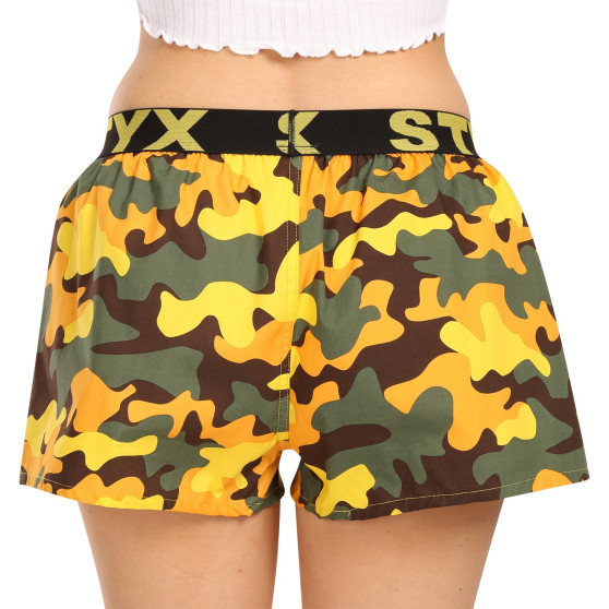 Calzones de mujerStyx art deportes goma camuflaje amarillo (T1559)