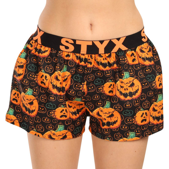 Calzones de mujerStyx arte deportes goma calabaza de Halloween (T1755)