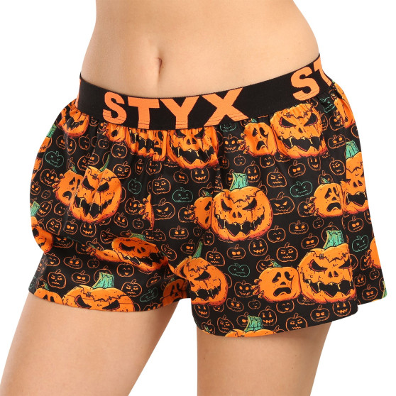 Calzones de mujerStyx arte deportes goma calabaza de Halloween (T1755)