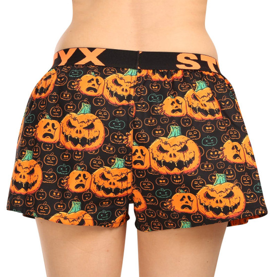 Calzones de mujerStyx arte deportes goma calabaza de Halloween (T1755)