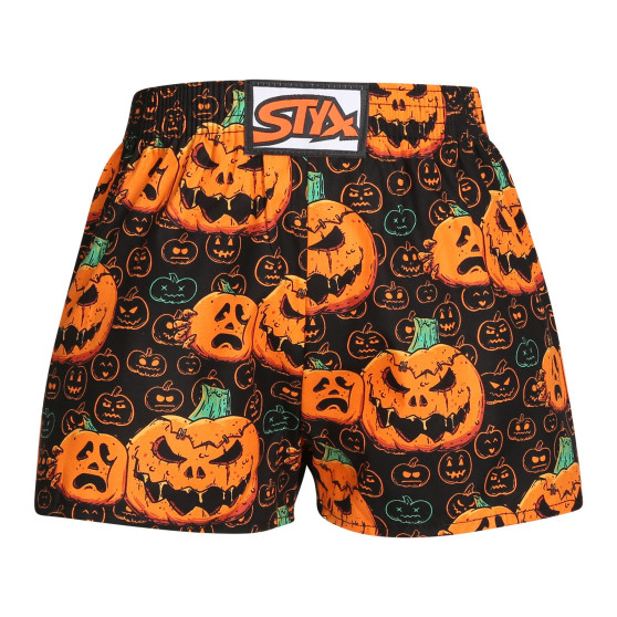 Pantalones cortos para niños Styx art goma clásica Halloween pumpkin (J1755)