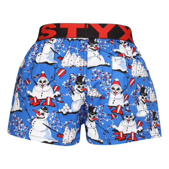 Pantalones cortos para niños Styx art sports rubber christmas snowmen (BJ1751)