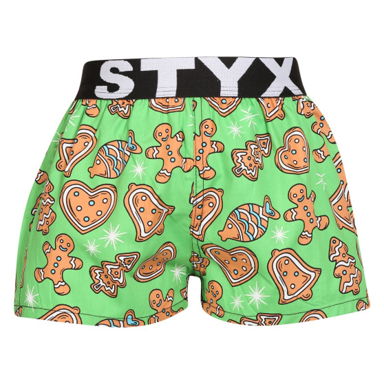 Niños pantalones cortos Styx arte deportes goma navidad pan de jengibre (BJ1753)