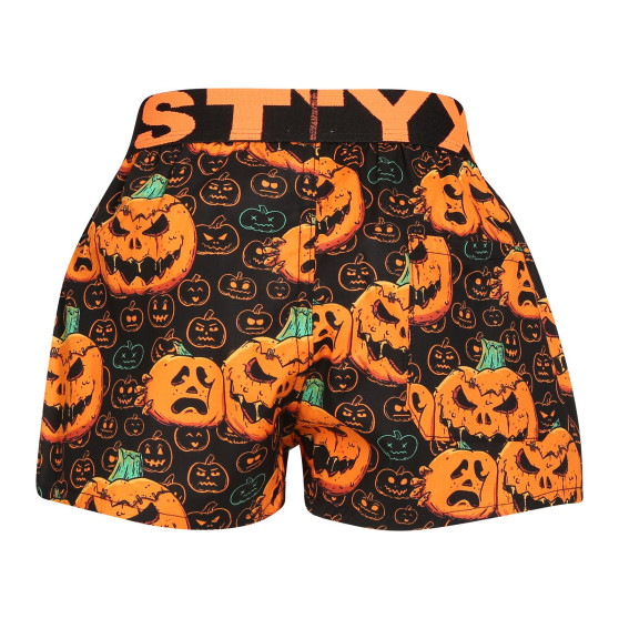 Niños pantalones cortos Styx arte deportes goma calabaza de Halloween (BJ1755)