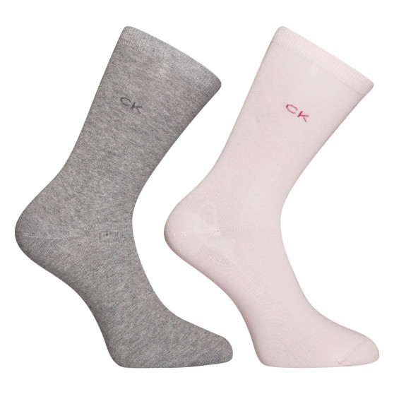 2PACK calcetines de mujer Calvin Klein alto multicolor (701218769 003)