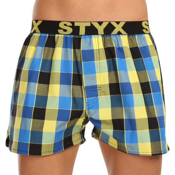 3PACK Calzones de hombre Styx deportivo elástico multicolor (3B11456)