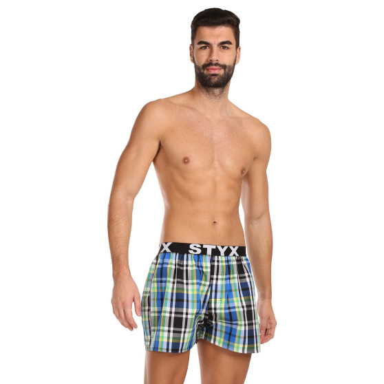 3PACK Calzones de hombre Styx deportivo elástico multicolor (3B11789)