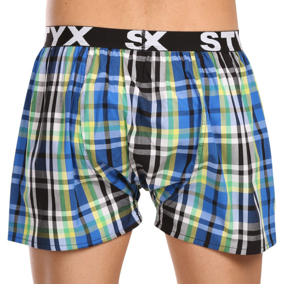 3PACK Calzones de hombre Styx deportivo elástico multicolor (3B11789)