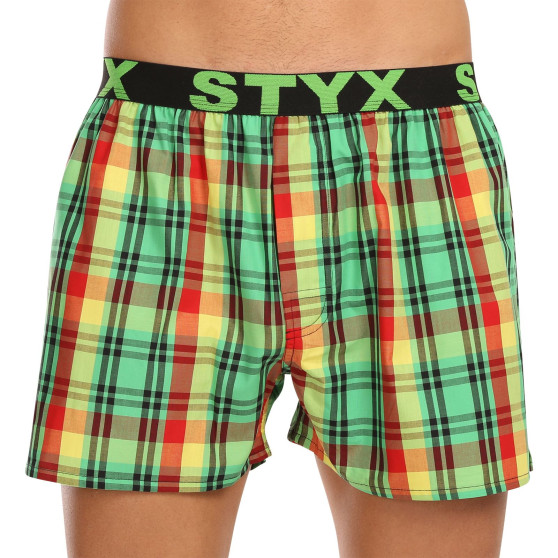 5PACK Calzones de hombre Styx deportivo elástico multicolor (5B1167890)