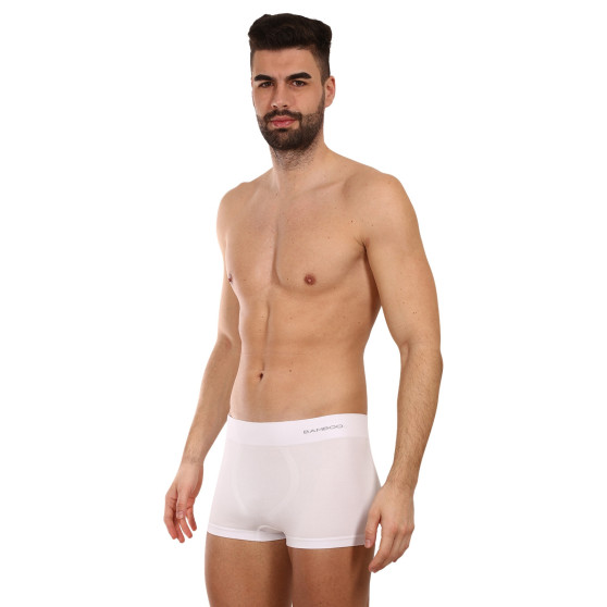 Boxers para hombre Gino bambú sin costuras blanco (53005)