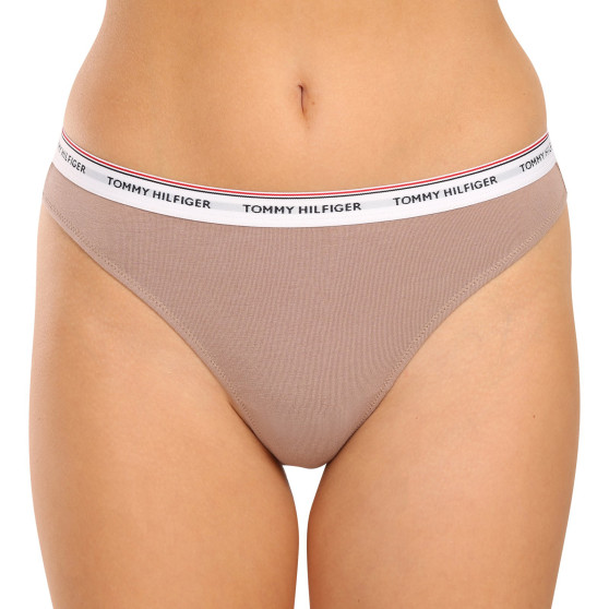 3PACK tanga de mujer Tommy Hilfiger multicolor (UW0UW04894 0R3)