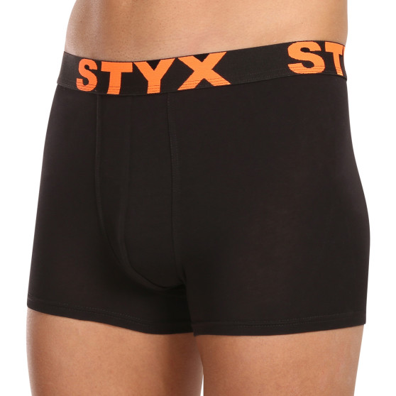 10PACK Boxers para hombre Styx goma deportiva negro (10G9601)