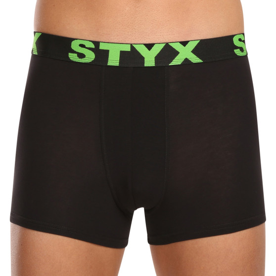 10PACK Boxers para hombre Styx goma deportiva negro (10G9601)