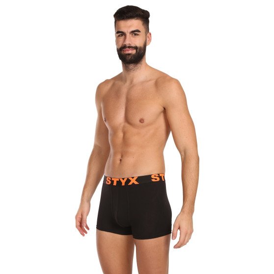 10PACK Boxers para hombre Styx goma deportiva negro (10G9601)