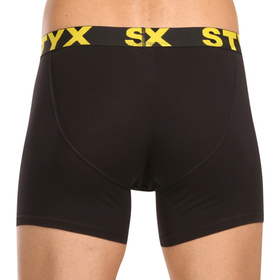 10PACK Boxers para hombre Styx long sport elastic negro (10U9601)