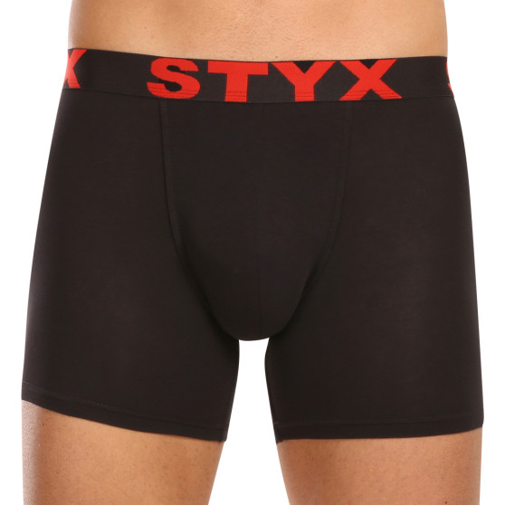 10PACK Boxers para hombre Styx long sport elastic negro (10U9601)