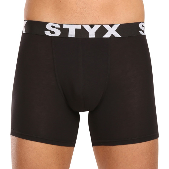 10PACK Boxers para hombre Styx long sport elastic negro (10U9601)