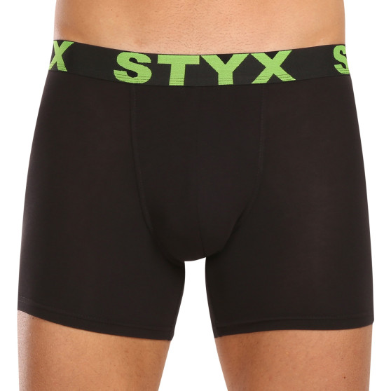 10PACK Boxers para hombre Styx long sport elastic negro (10U9601)