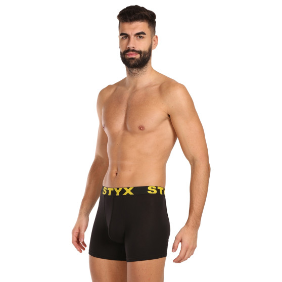 10PACK Boxers para hombre Styx long sport elastic negro (10U9601)