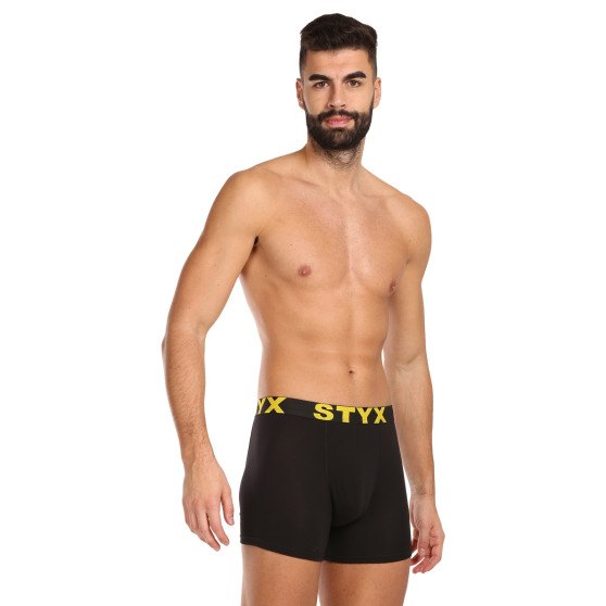 10PACK Boxers para hombre Styx long sport elastic negro (10U9601)