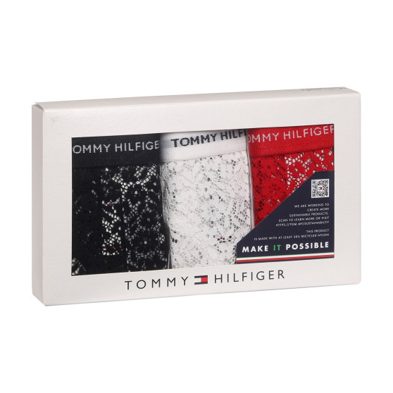 3PACK tanga de mujer Tommy Hilfiger multicolor (UW0UW04896 0X0)