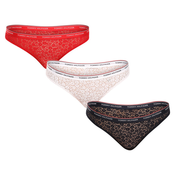 3PACK bragas de mujer Tommy Hilfiger multicolor (UW0UW04897 0X0)